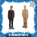 Noel Gallagher Height 173cm Lifesize Cardboard Cut Out With Mini, side angle
