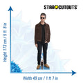 Noel Gallagher Height 173cm Lifesize Cardboard Cut Out With Mini, alternate view