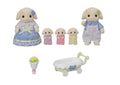 Sylvanian Families Flora Rabbit Family Toy Playset for Ages 3 and Up, close-up detail
