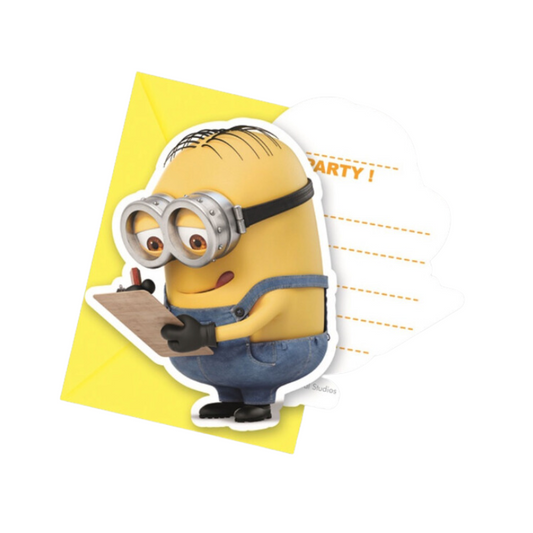6 Minions Kids Party Invitations collectible from PoundFun