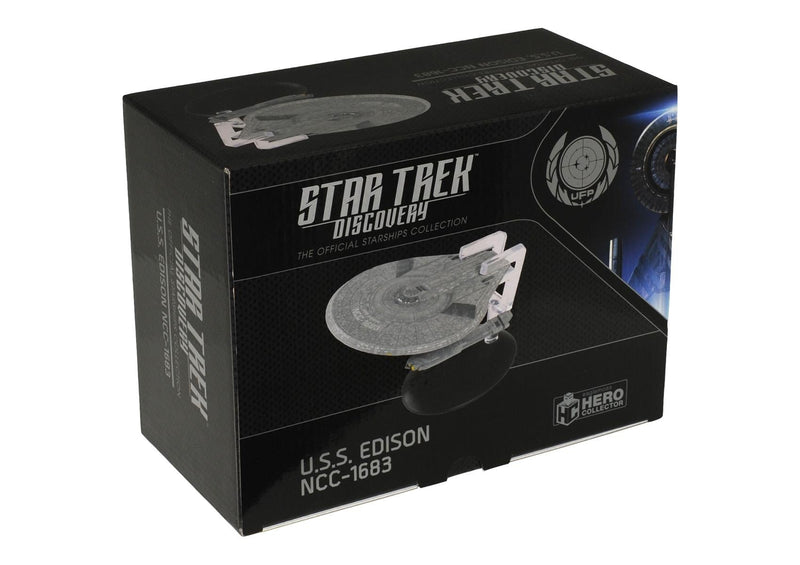U.S.S. Edison NCC-1683 (Hoover-class) Discovery Ships Model Diecast Ship SSDUK015 (Eaglemoss / Star Trek), size reference