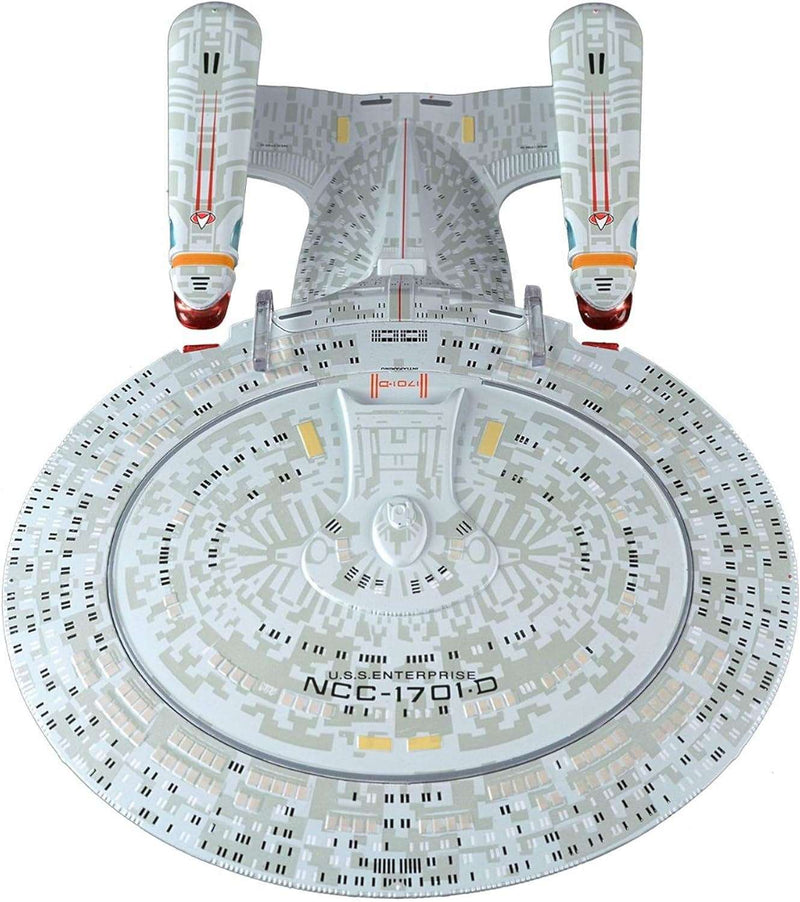 U.S.S. Enterprise NCC-1701-D (Galaxy-class) XL EDITION Die-cast Model Ship (Eaglemoss / Star Trek), rear view
