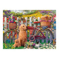 Cute Dogs in the Garden 500 Piece Jigsaw Puzzle