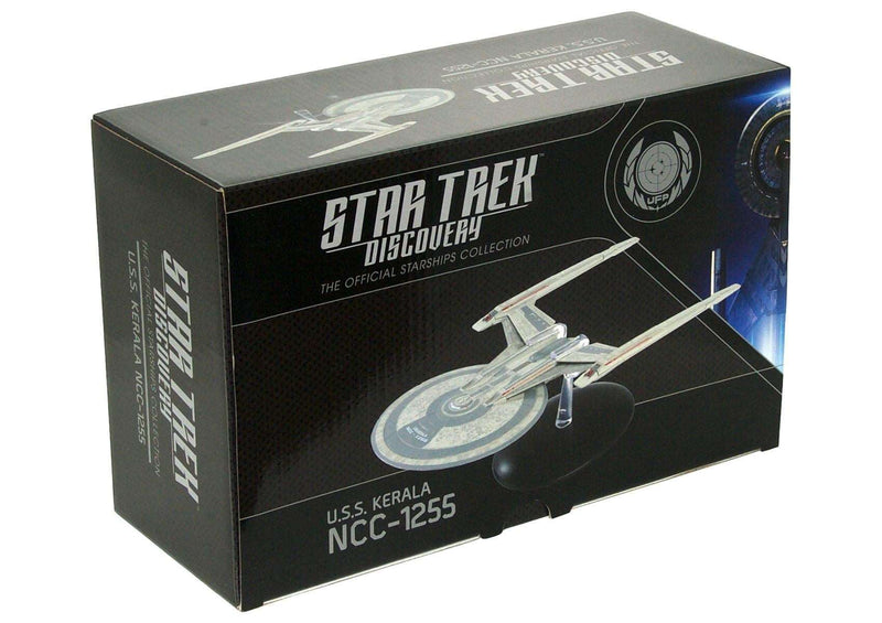 U.S.S. Kerala NCC-1255 (Shepard Class) Discovery Ships Model Diecast Ship (Eaglemoss / Star Trek), in display