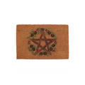 Natural Winter Solstice Pentagram Doormat