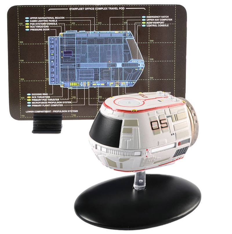 Shuttlecraft Set 3 (Travel Pod, Type 11, Argo & Workbee) Model Die Cast Ships SSSEN402 (Eaglemoss / Star Tre, close-up detail