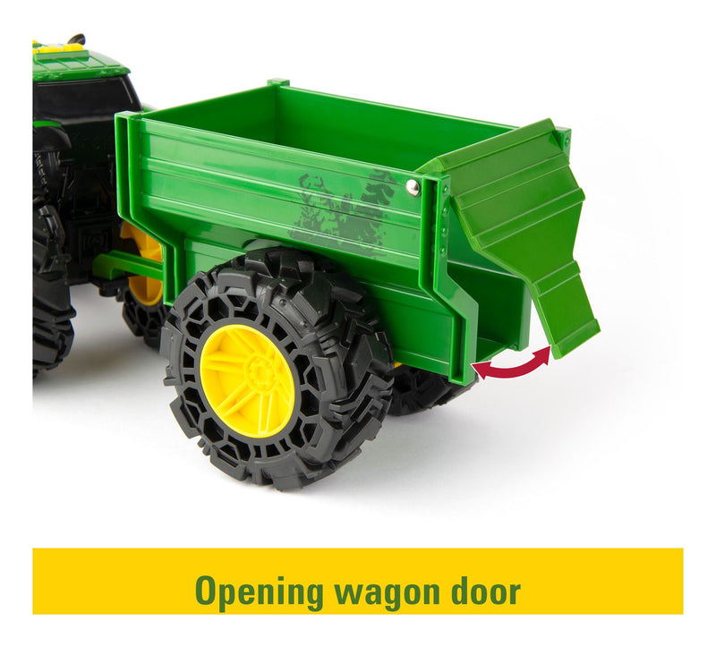 John Deere Lights & Sounds Tractor With Wagon - Image