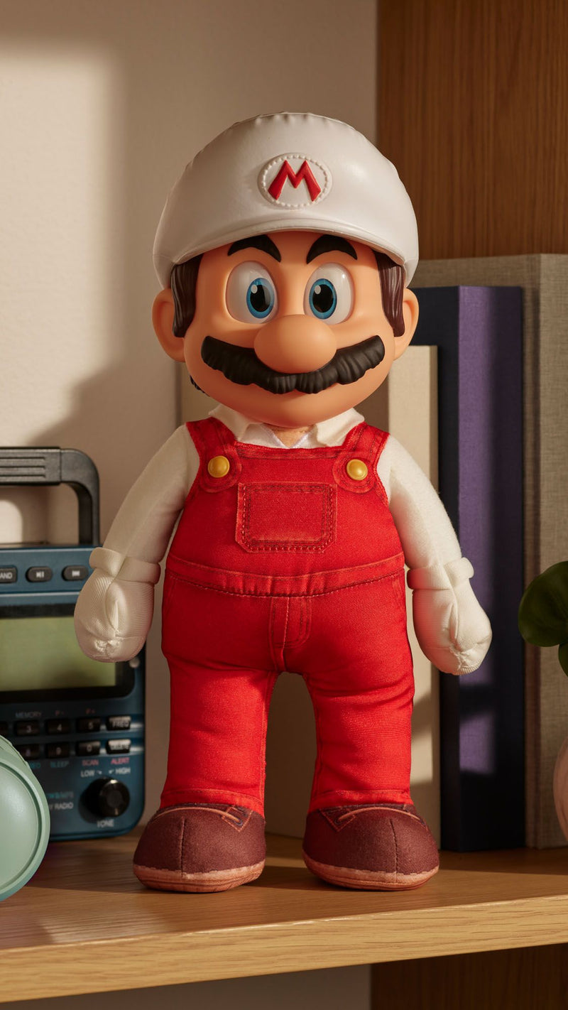 The Super Mario Galaxy Movie - 15" Posable Plush - Fire Mario - Image