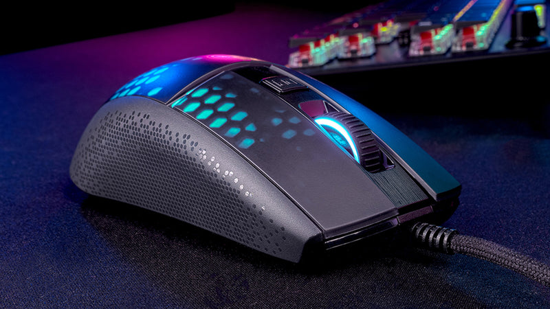 Turtle Beach Burst Pro Wired Gaming Mouse Black for PC side angle