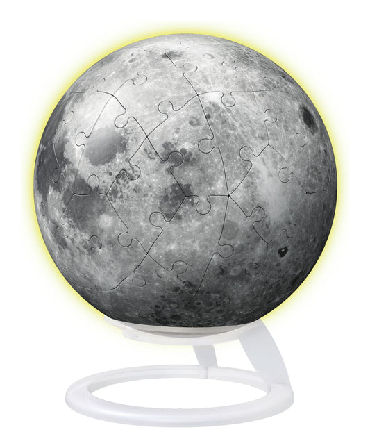Glow in the Dark 3D Moon Puzzle Ball 72 Piece - Image