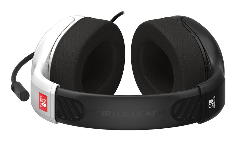 Turtle Beach Airlite Fit Wired Headset Black and White for Nintendo Switch close up detail