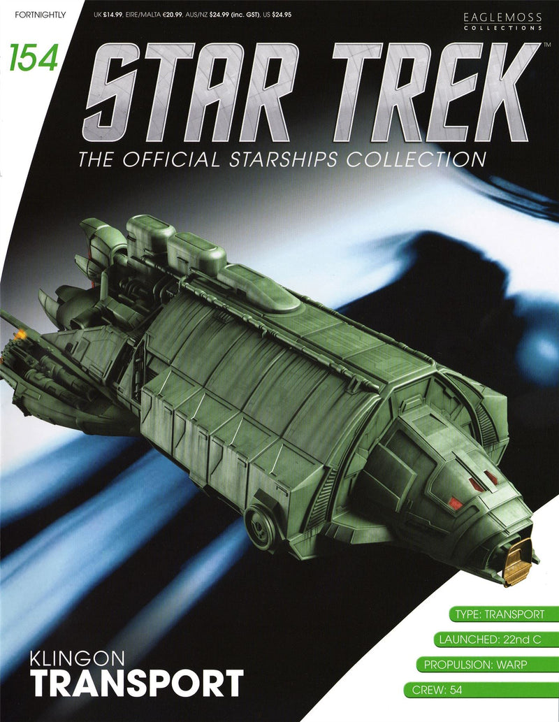 Klingon Transport Model Die Cast Ship (Eaglemoss / Star Trek), side angle