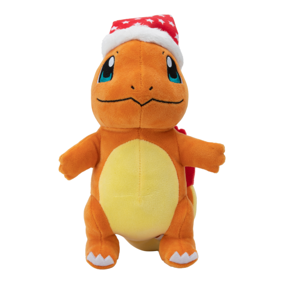 Pokemon - 8in Plush Charmander W/Santa Hat
