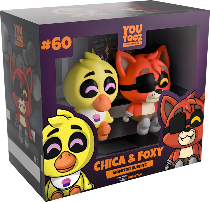 Youtooz Five Nights at Freddy's Chica & Foxy Monitor Buddiez Figures