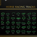 British Isles Horse Racing Map, close-up detail