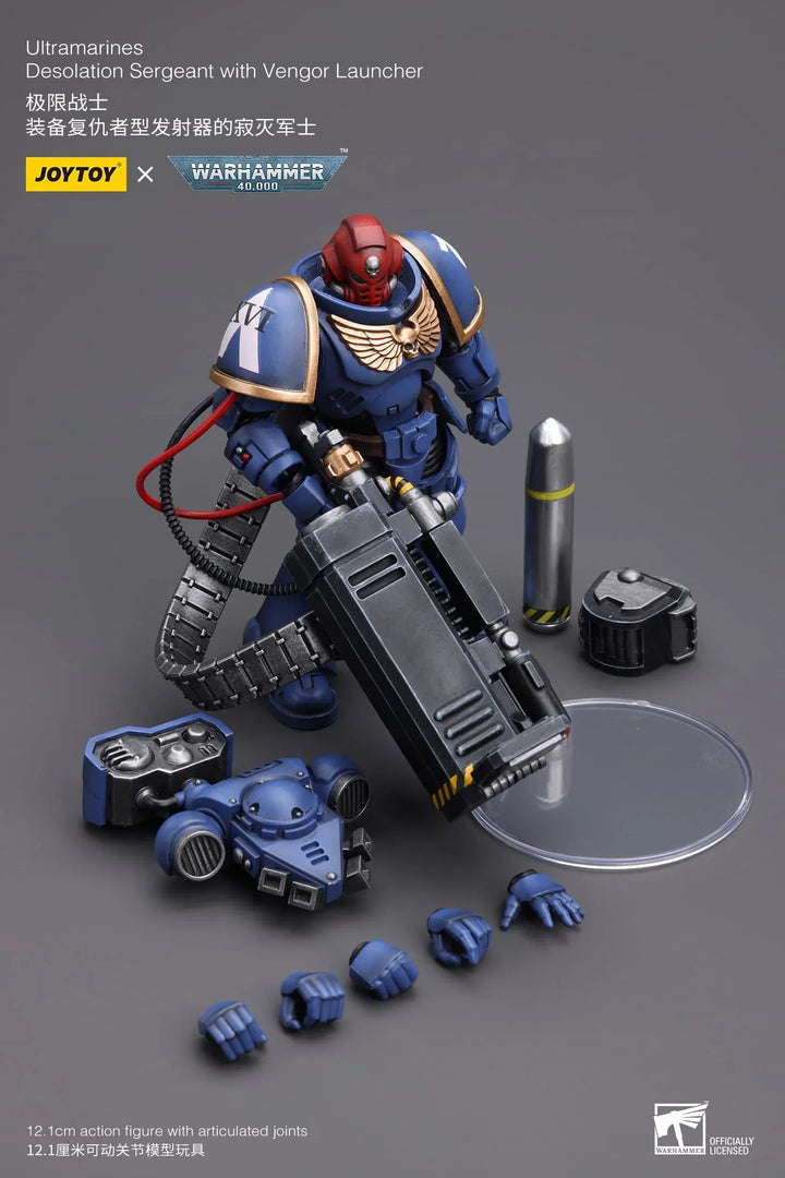 JoyToy Ultramarines Desolation Sergeant (Vengor Launcher) Warhammer 40K 1/18 Scale Action Figure