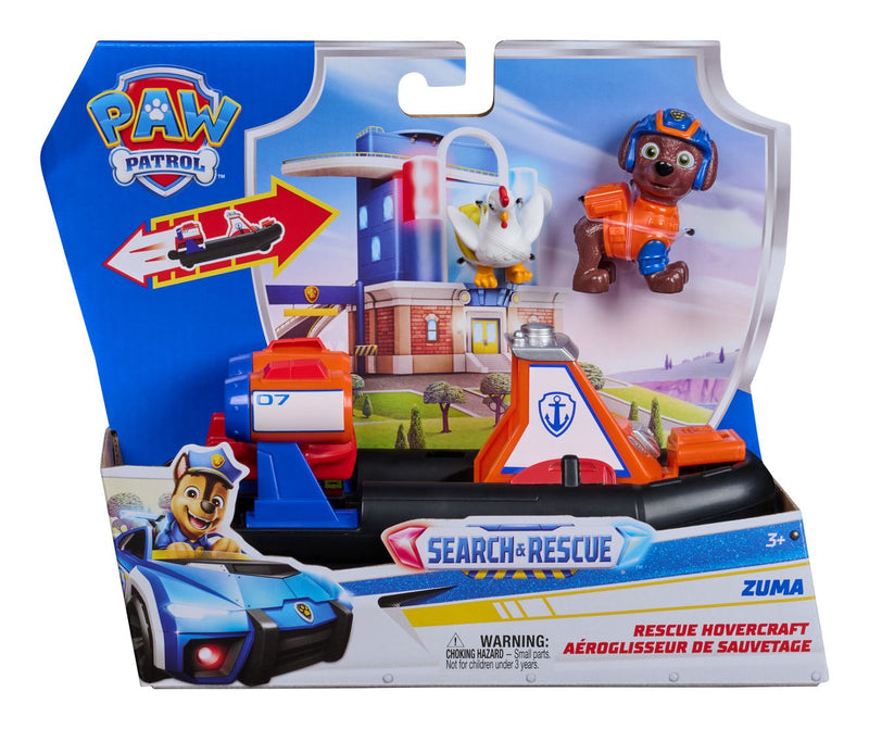 Paw Patrol Search & Rescue Zuma Rescue Hovercraft Water Vehicle with 2 Figures - Image
