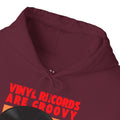 'Vinyl Records Are Groovy' Men's Hoodie, rear view