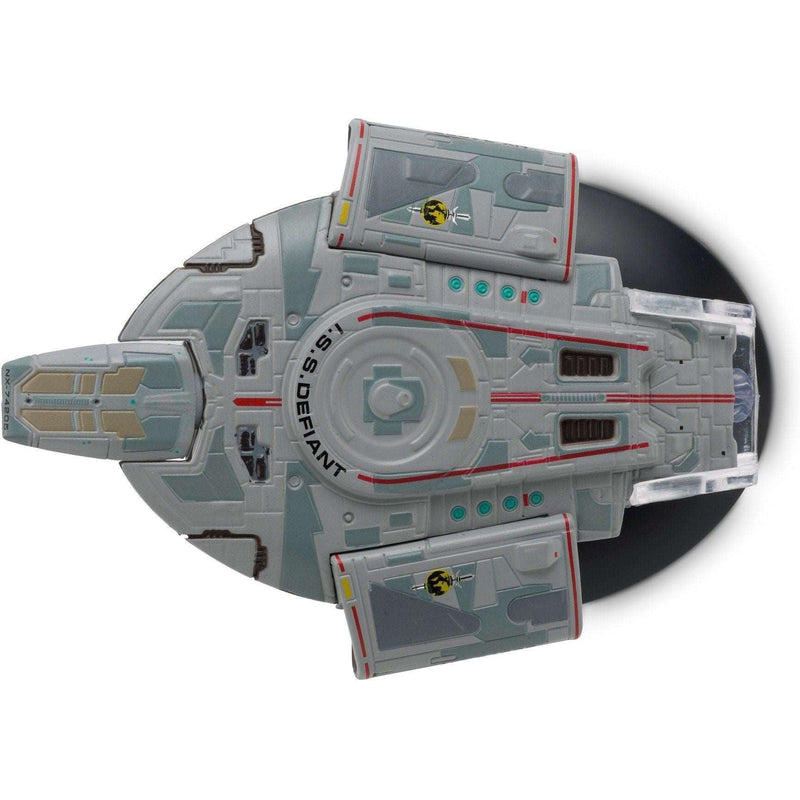 I.S.S. Defiant NX-74205 (Mirror Issue M3) BONUS ISSUE Model Die Cast Ship (Eaglemoss / Star Trek), size reference