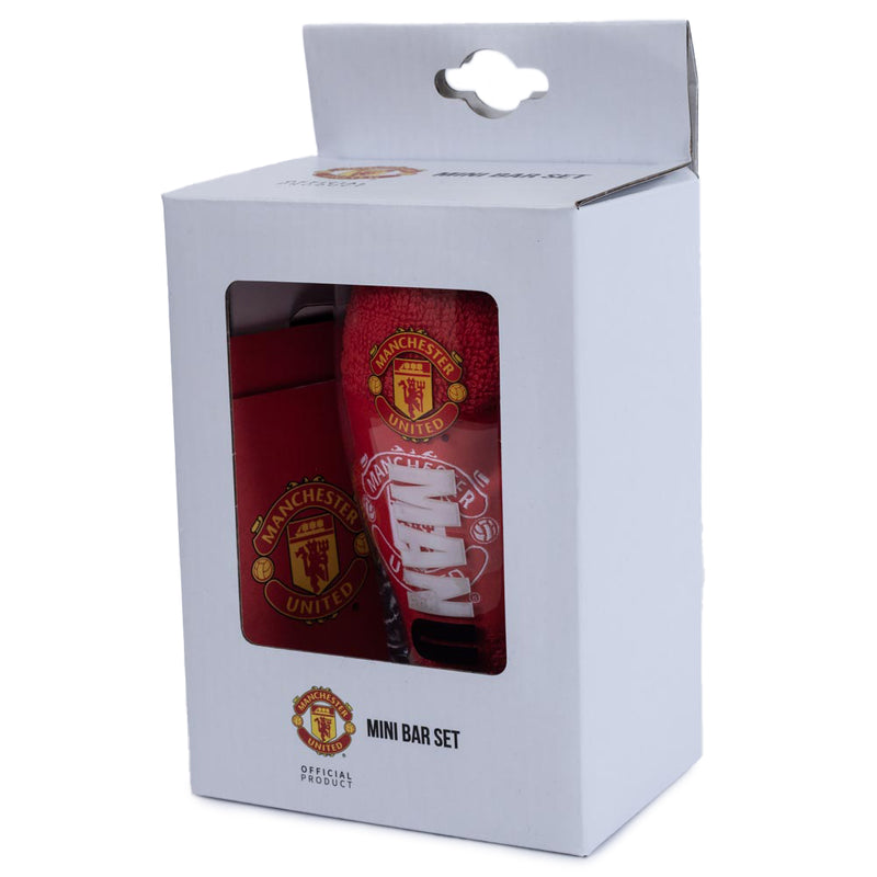 Manchester United FC Wordmark Mini Bar Set, side angle