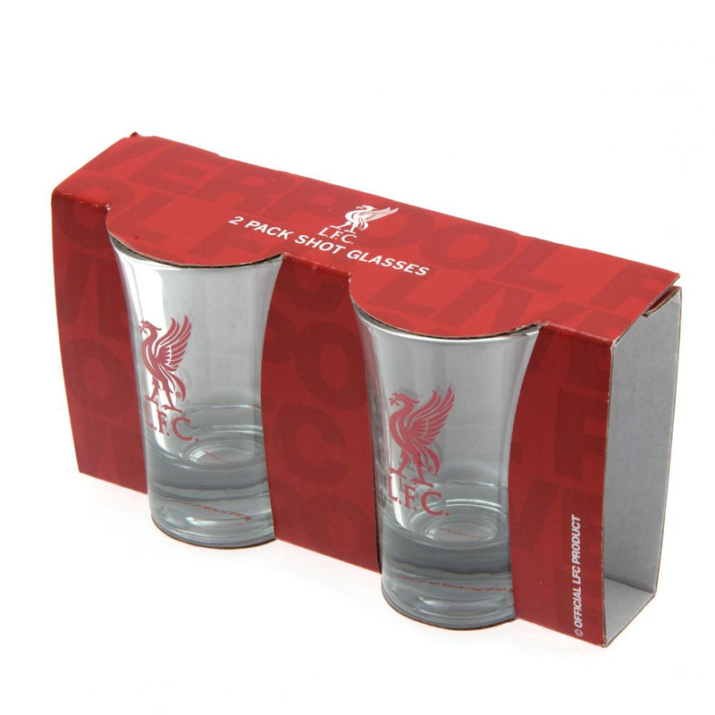 Liverpool FC 2pk Shot Glass Set, side angle