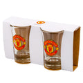 Manchester United FC 2pk Shot Glass Set, side angle