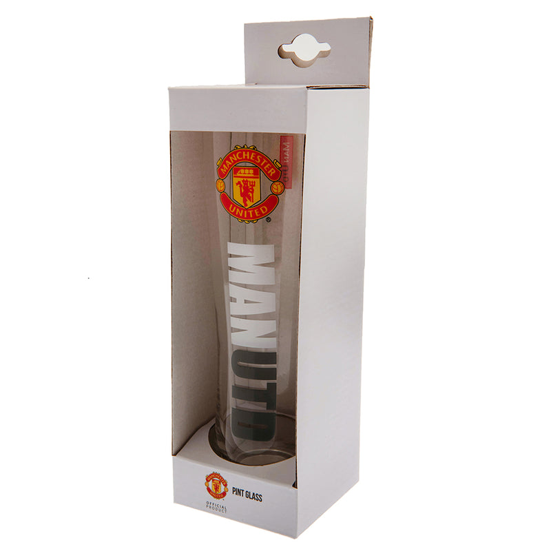 Manchester United FC Tall Beer Glass, alternate view