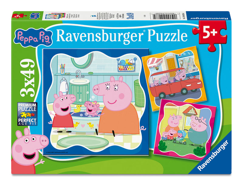 Peppa Pig 3x 49 Piece Jigsaw Puzzles