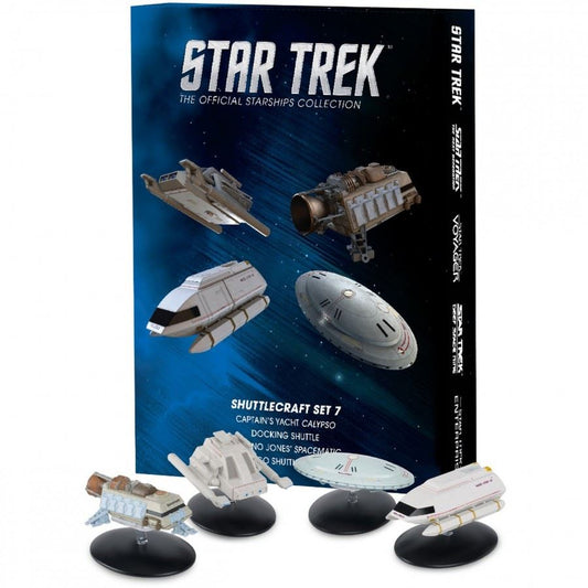 Shuttlecraft Set 7 (Captain’s Yacht, Spacematic Cargo Shuttle Type 9A Docking Shuttle) Model Die Cast Ships (Eaglemoss / S...
