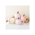 Pink Curly Pumpkin Lidded Mug