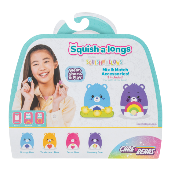 Squishalongs - 4 Fig.Pack (Care Bears Style 2)
