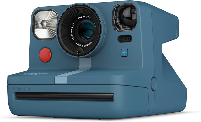 Polaroid Now+ Instant Camera i-Type - Calm Blue, side angle