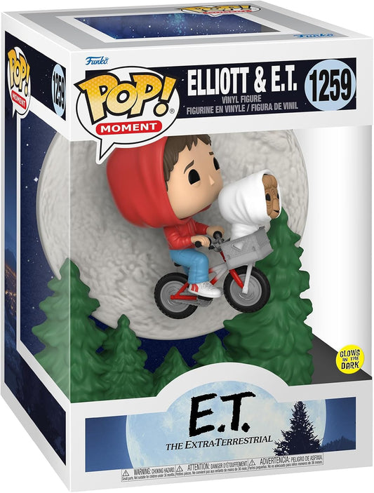 Elliott and E.T. Flying Glow in the Dark E.T. the Extra-Terrestrial Funko Pop! Moment Vinyl Figure