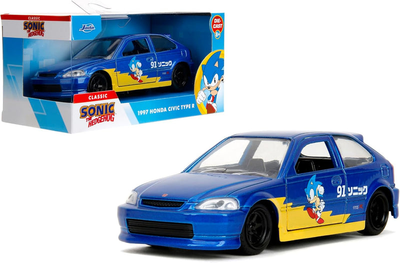 Jada Colletibles Sonic 1997 Honda Civic Type-R Die-Cast 1:32
