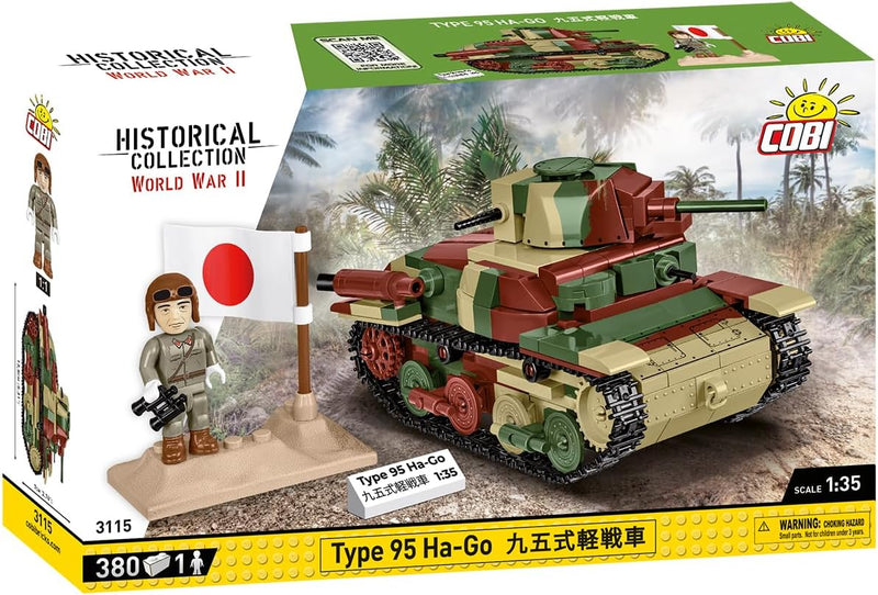 Cobi 3115 World War II Type 95 Ha-Go Japanese Tank 380KL 380 pcs