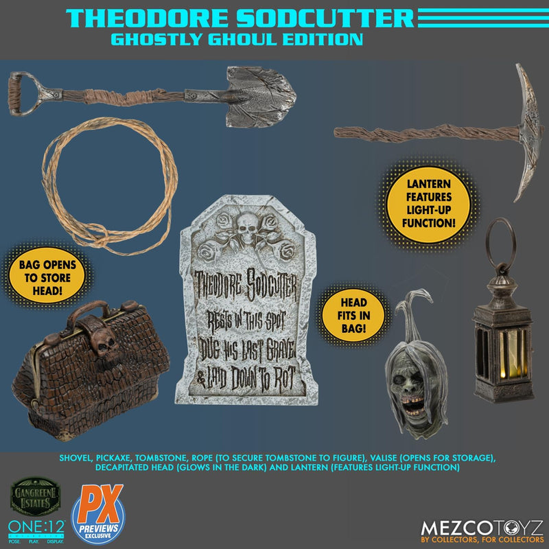 Gangreene Estates Theodore Sodcutter One:12 Collective Deluxe Edition with Comic side angle