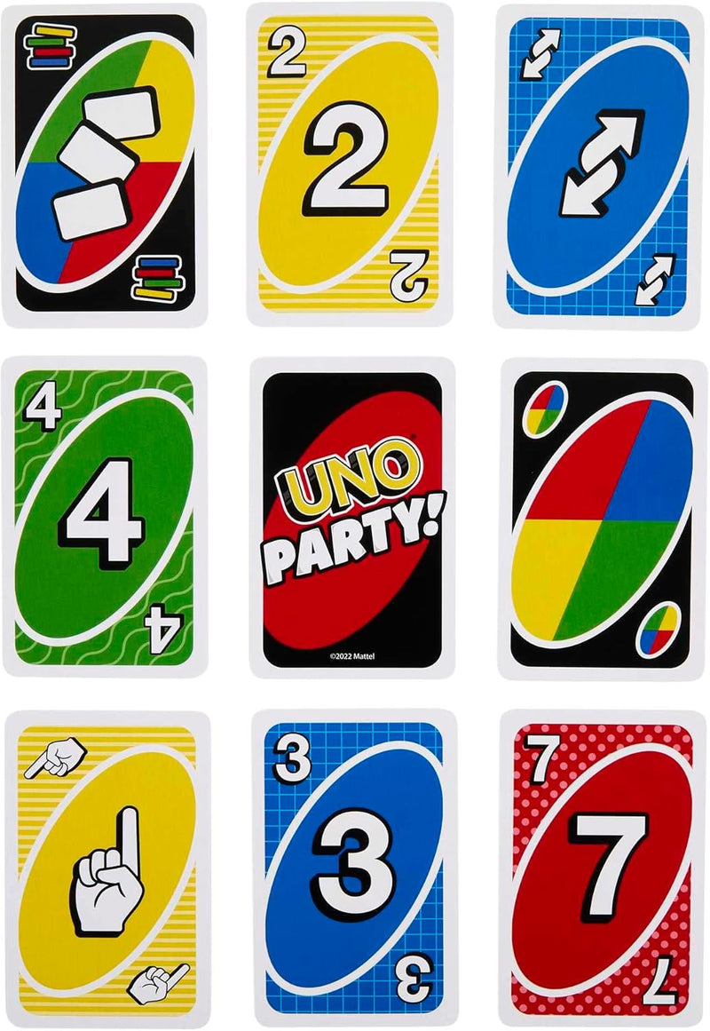UNO Party Family Card Game, rear view