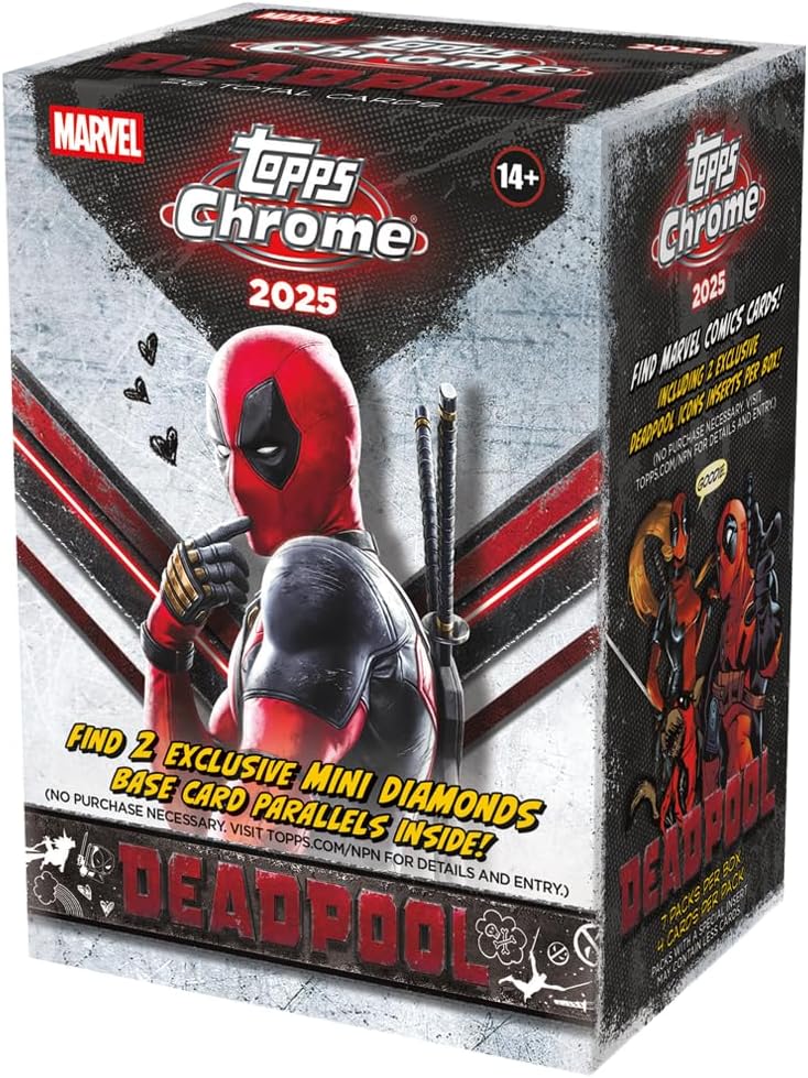 Deadpool Marvel Topps Chrome 2025 Value Box Trading Cards