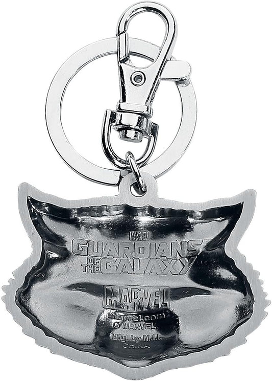 Guardians Of The Galaxy Rocket Head Pewter Key Ring (Avengers Marvel) (view 2)