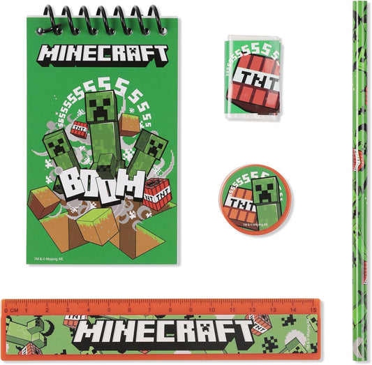 Creeper Minecraft 5-Piece Stationery Set