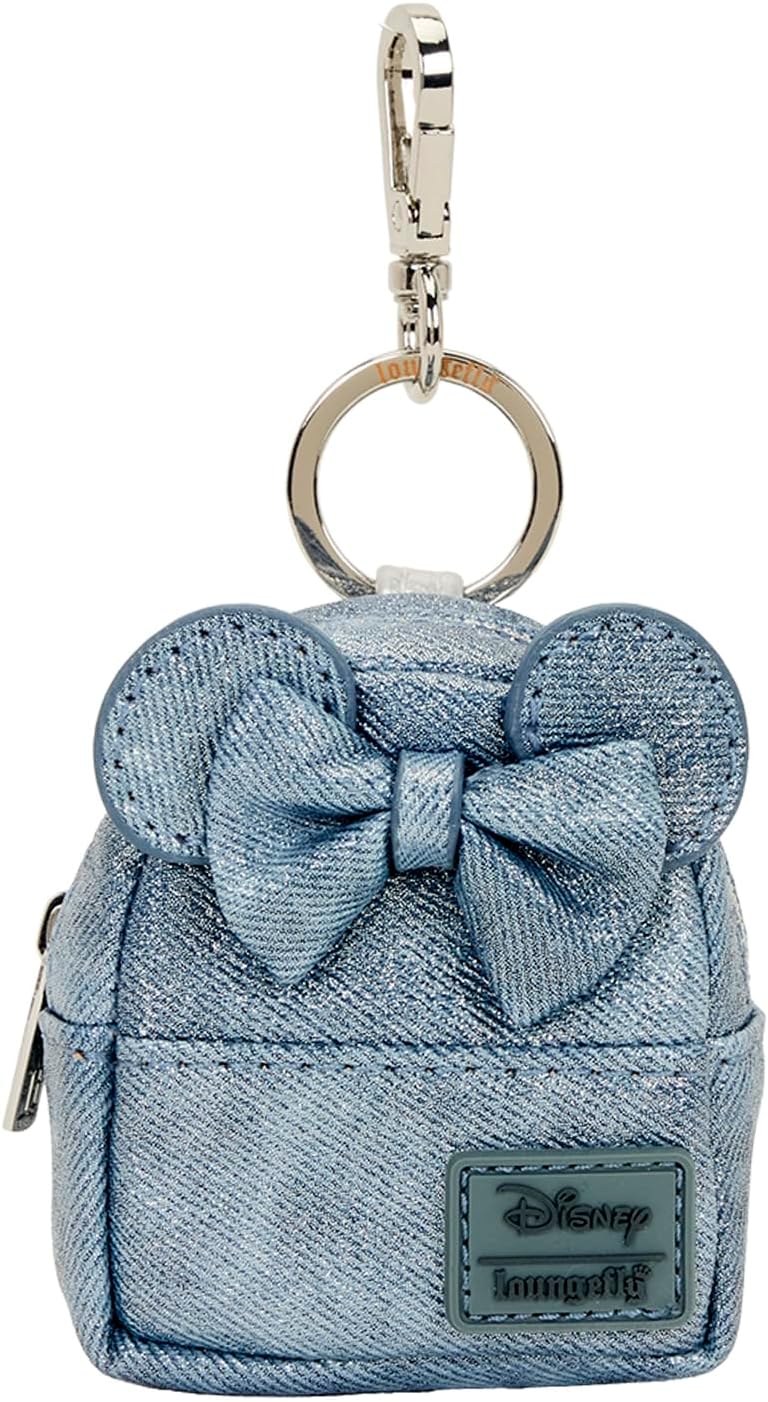 Loungefly - Disney Minnie Mouse Glitter Mini Backpack Charm close up detail