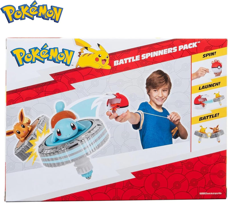 Pokemon Battle Spinning Top and Poke Ball Launcher Squirtle, in display