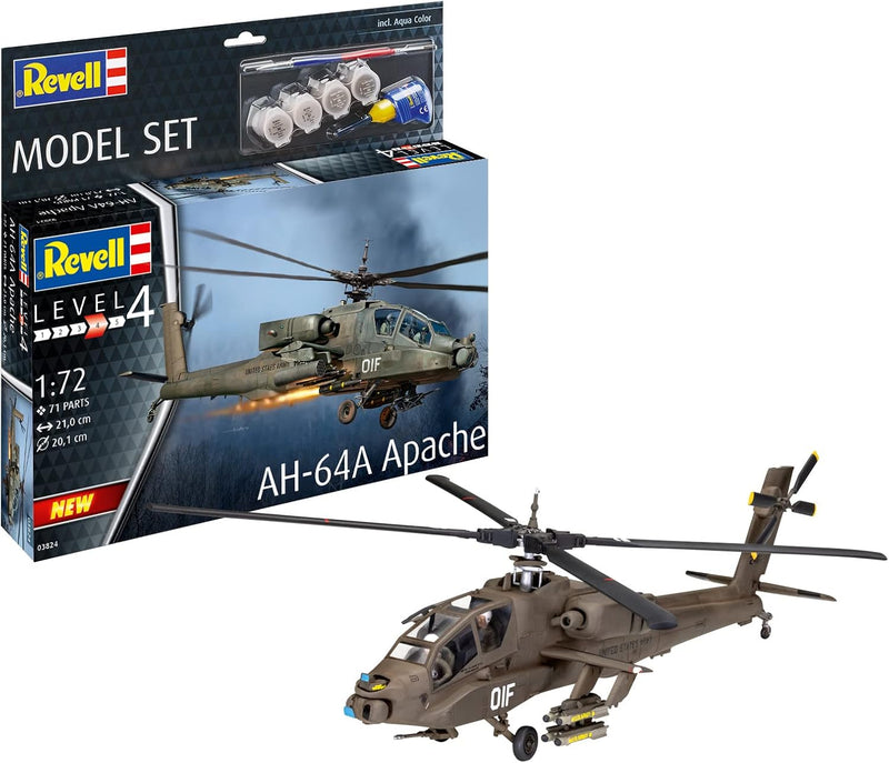 REVELL 63824 - AH-64A Apache 1:72 Scale Model Helicopter