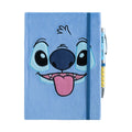 Disney Stitch Tropical Plush Cover Premium A5 Notebook with Projector Pen view 2