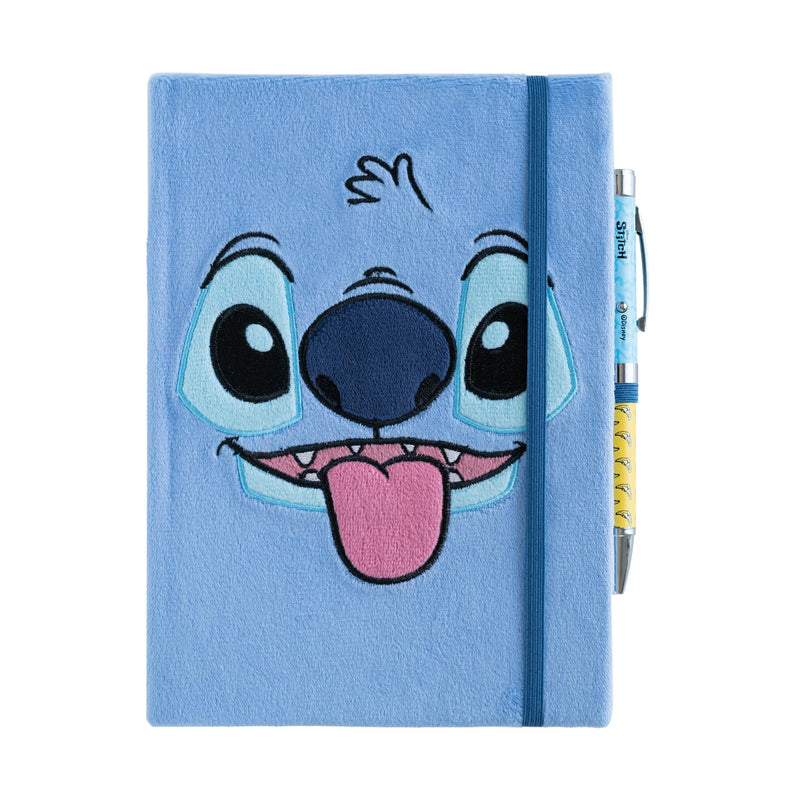 Disney Stitch Tropical Plush Cover Premium A5 Notebook with Projector Pen view 2