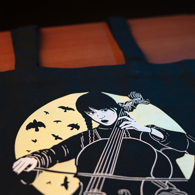 Wednesday Tote Bag close up detail