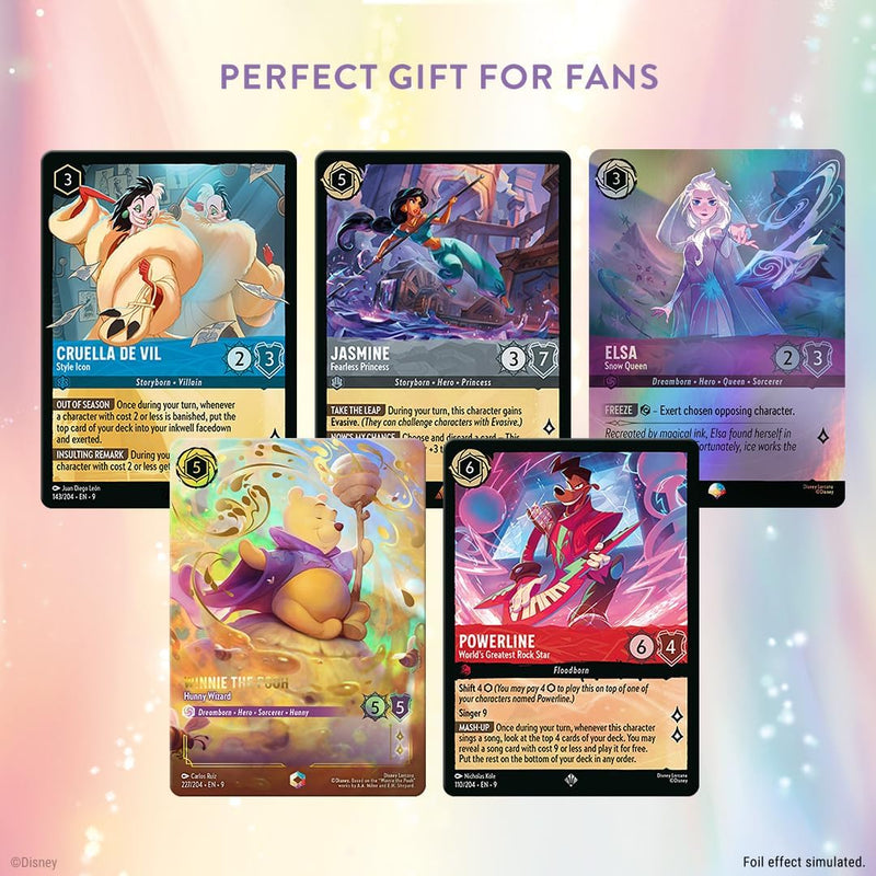Disney Lorcana Trading Card Game - Fabled Booster Pack Display (24) - Set 9, rear view
