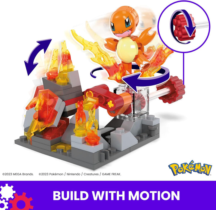 MEGA Pokémon Action Figure Building Toys Charmander's Fire-Type Spin