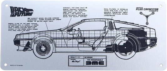 DeLorean Back to the Future Schematic Limited Edition Fan-Plate