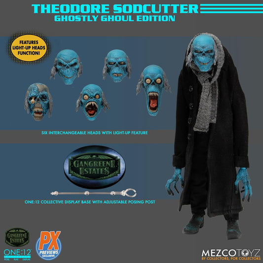 Gangreene Estates Theodore Sodcutter One:12 Collective Deluxe Edition with Comic front view